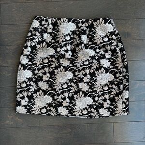 Joe Fresh chic black metallic mini skirt